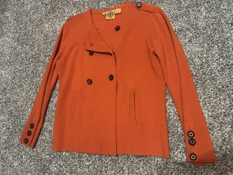 Burnt Orange TORY BURCH 100% Wool Jacket Size Medium