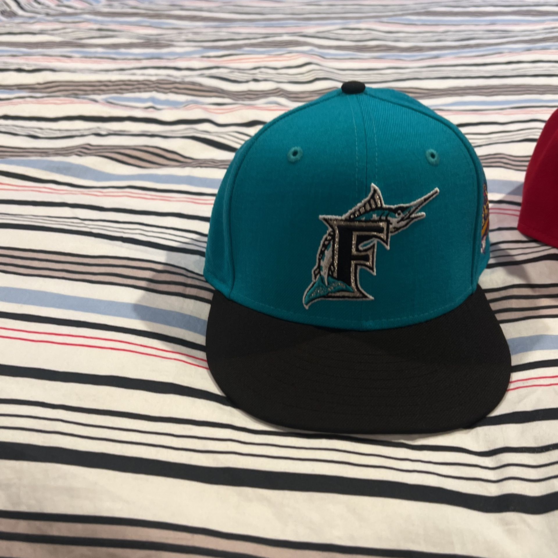 Florida Marlins Fitted Hat Size 7/18 World Series Patch 
