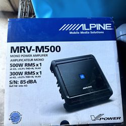 New In Box - Alpine 500 Watt Amp 