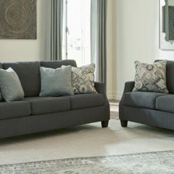 2pc Sofa Set Gray New 