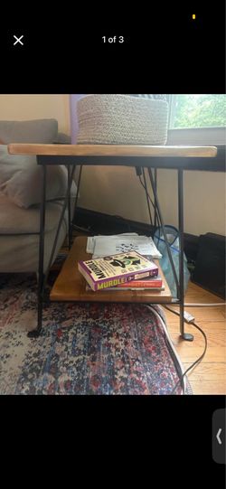 Solid wood side table
