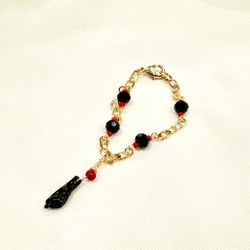 Azabache Baby Bracelet In 18k Gold Plating 