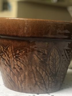 2 Ceramic coated planters for immediate sale