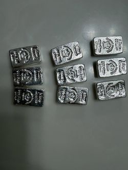 9 total two ounce Monarch Chunky Silver Bars. 18 ounces of Silver total. Very nice discount to spot price