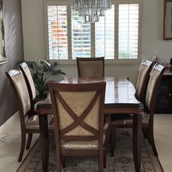 Wood Dining Table 4ft X 8ft With 6 Chairs