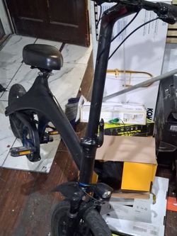 Black Electric Scooter with Seat