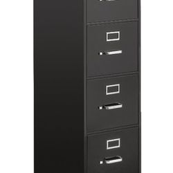 HON 4 Drawer Vertical Filing Cabinet (Black)