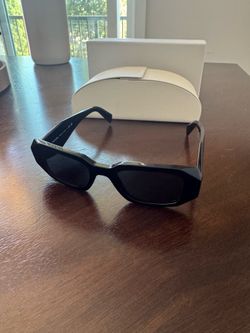 Prada Symbole squared acetate sunglasses black 1AB-5S0