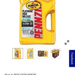 Pennzoil  0W 20 Full Synthetic Motor Oil