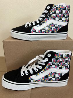 Vans Women’s Filmore Butterfly Checkerboard Hi Top Skate Shoes