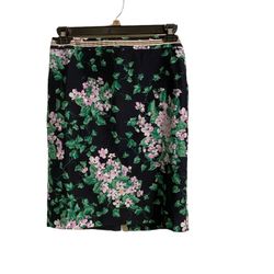 Talbots Floral, Lined Pencil Skirt, Size Medium 