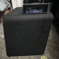 12 inch rockville subwoofer with a 1400 watt amp.