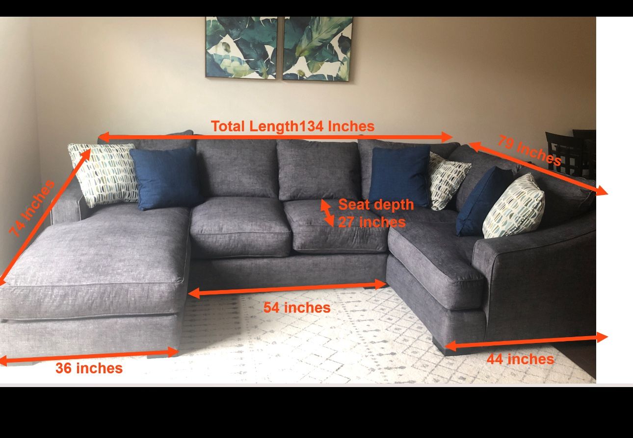 Gray Sectional Couch ($650 OBO)