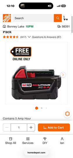 Milwaukee M18 REDLITHIUM XC5.0 Battery Pack