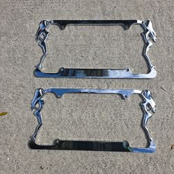 Exotic metal.,chrome license plate frames