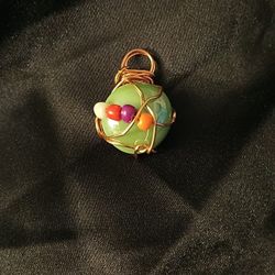 Wire Wrapped Gem With Beads