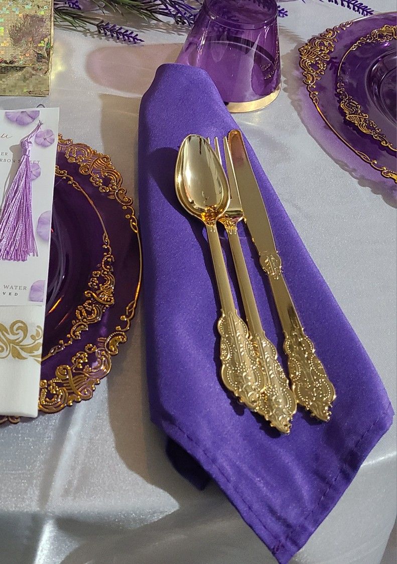 45 Purple Cloth Dinner Napkins 17x17
