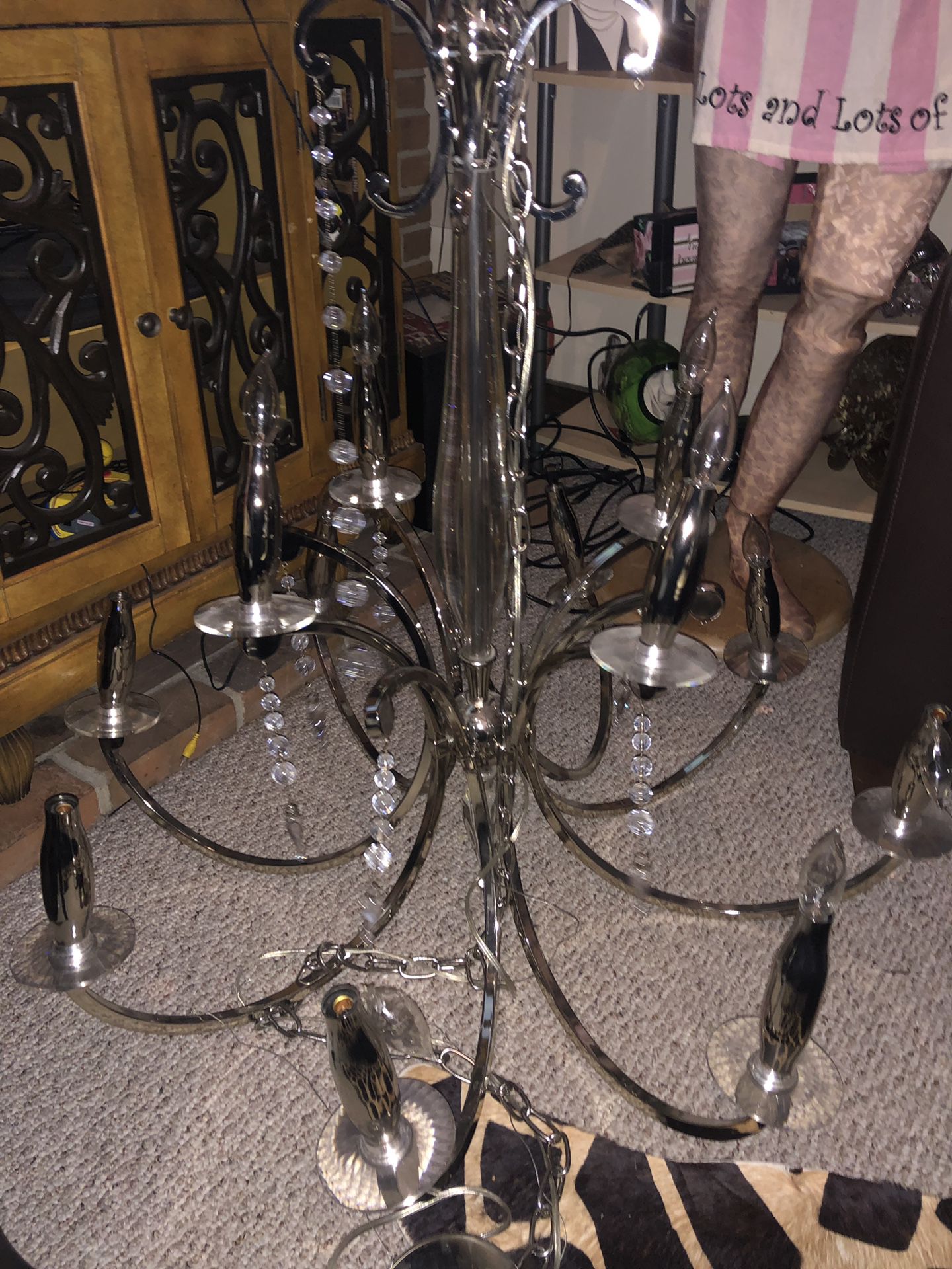 Crystal chandelier 3 ft x 3 ft very nice