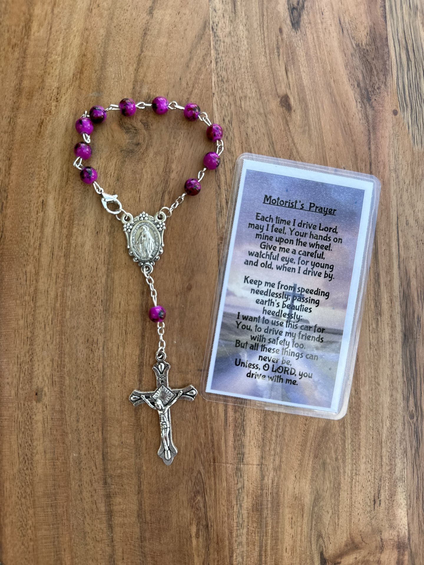 Small Car Rosary, Rear View  Mirror Rosary, Hanging Rosary 