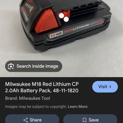 Milwaukee  2.0 Red Lithium Battery