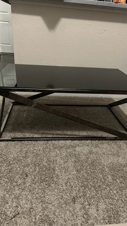 Black Glass Top Coffee Table