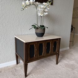 Small Marble Top Storage Table
