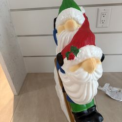 24” - Lighted Sledding Gnomes Blow Mold