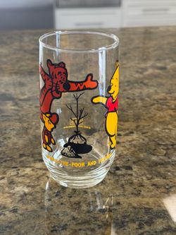 Winnie the Pooh and Friends Vintage Clear Glass Tumbler