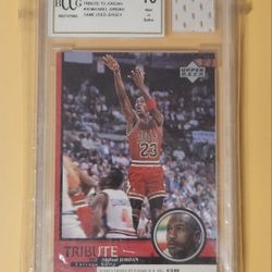 1999 Upper Deck - Tribute to Michael Jordan #10 w/ GU Jersey Patch (BCCG 10)
