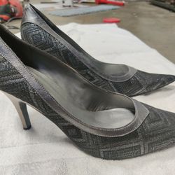 Gray/Silver Pumps