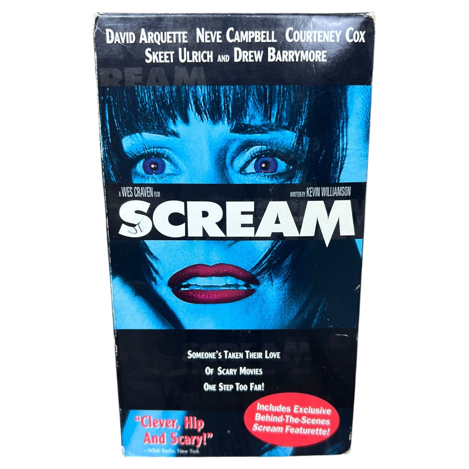 SCREAM VHS Courtney Cox Blue Cover Variant Wes Craven Horror Movie 1997