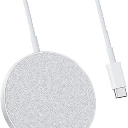 Anker Magnetic Wireless Charging Pad with Sleek Design, PowerWave Select+ Magnetic Pad, 5 ft Built-in Charging Cable, 7.5W Only Compatible with iPhone