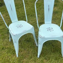 Metal Schoolhouse Chair Set