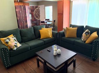 Couches and coffee table