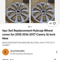 Toyota Camry Hubcaps 16 Inch Fits 2015 Through 2017