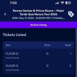romeo santos prince royce floor seats