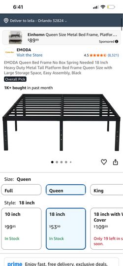 Queen Bed Frame from Amazon