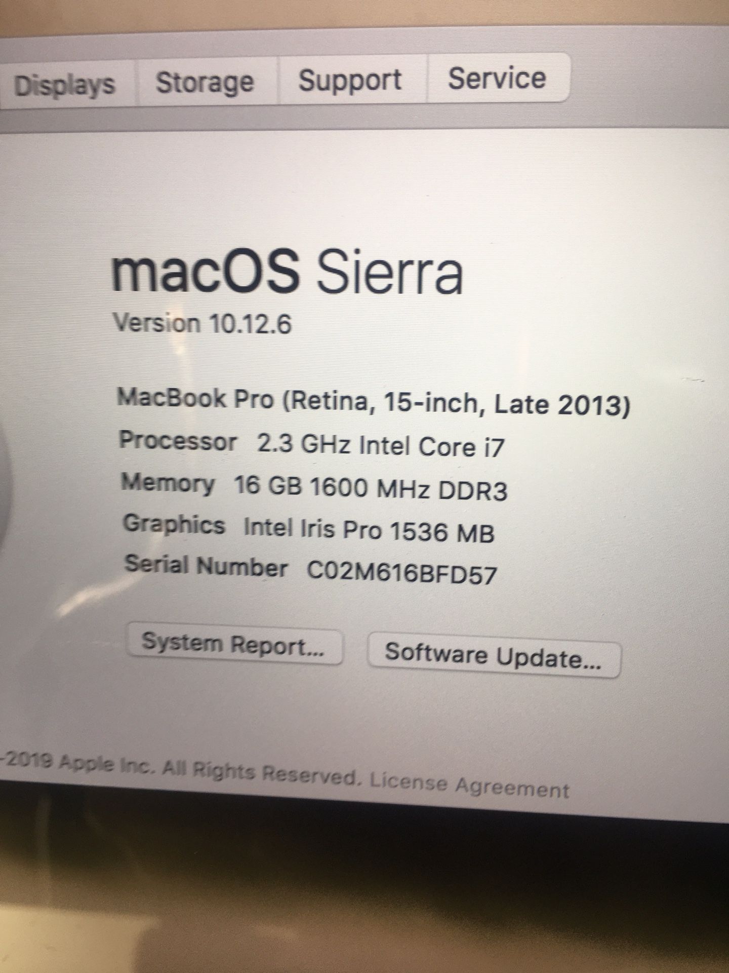 15 inches MacBook Pro Retina i7 Processor