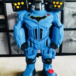 Fisher-Price Imaginext DC Super Friends Batman Batbot Mattel 2017 Xtreme Robot 2 ft Projectiles