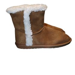 True Craft Women's Polly Wp00764w Brown Faux Fur Ankle Winter Boots Size 10 .M New