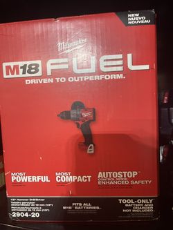 Milwaukee M18 FUEL 18V Lithium-Ion Brushless Cordless 1/2 in. Hammer Drill/Driver (Tool-Only)