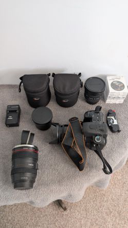 Photo set, camera lens charging lenses