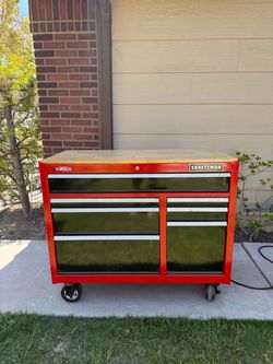 Craftsman Rolling Tool Chest with Wood Top