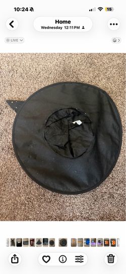 Black & Gold Star and Moon Witch Hat – Halloween Costume Accessory