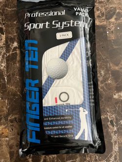 Finger Ten Golf Gloves 3-Pack Value Pack