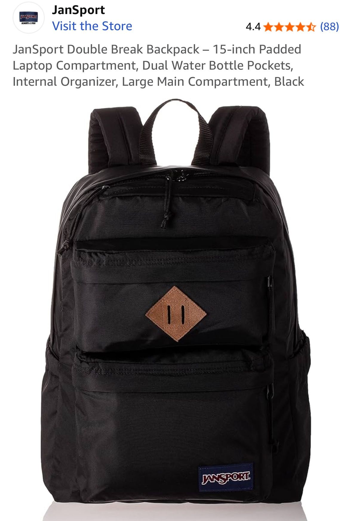 Jansport Black Backpack [new]