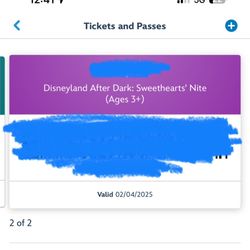 Disneyland Sweethearts Night Tickets 