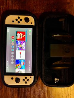 Nintendo Switch OLED Bundle – White w/ Red Dead Redemption, Dock, Case & Extras