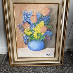 Floral wall painting