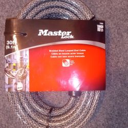 Master Lock Braided Steel Looped End Cable ( New )